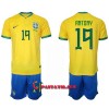 Virallinen Fanipaita + Shortsit Brasilia Antony 19 Kotipelipaita MM-Kisat 2022 - Lasten